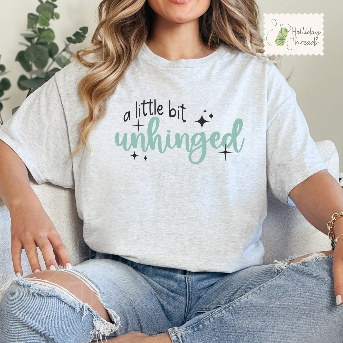 Little Bit Unhinged Tee | Ash