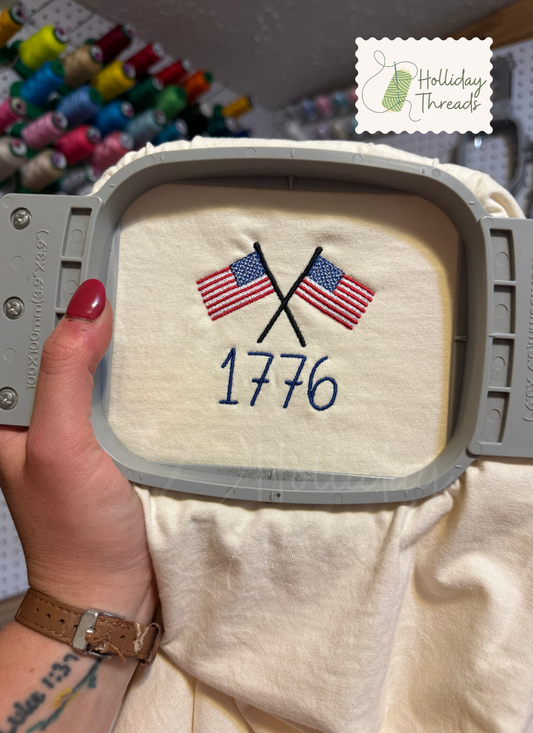 1776 Embroidered Tee