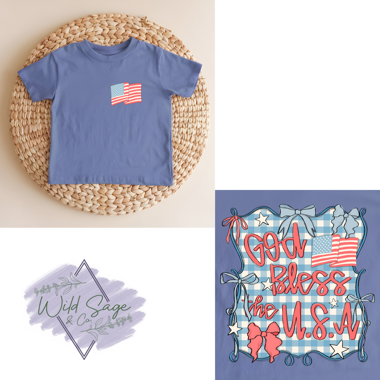 God Bless The USA Tee (with Pocket)