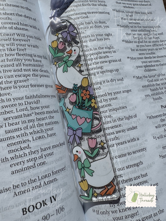Cottage Core Goose Acrylic Bookmark