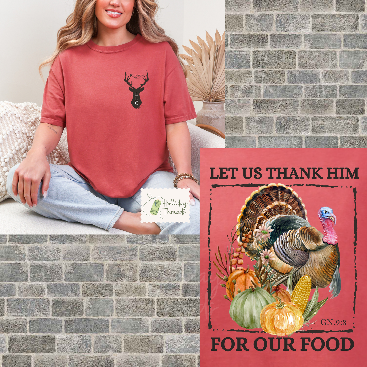 Let Us Thank Him LLC Turkey Shirt