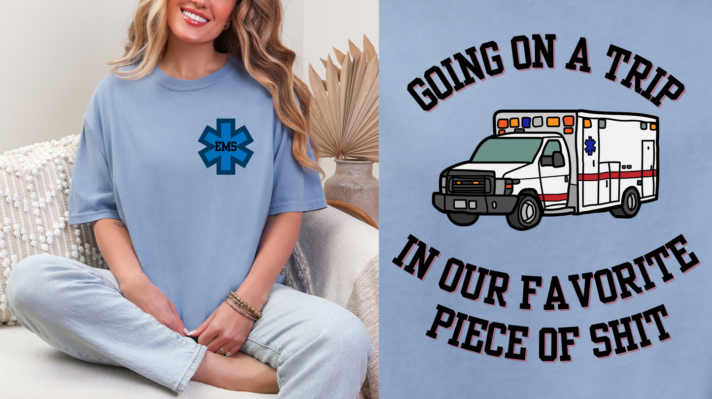 Going On A Trip Tee | Denim
