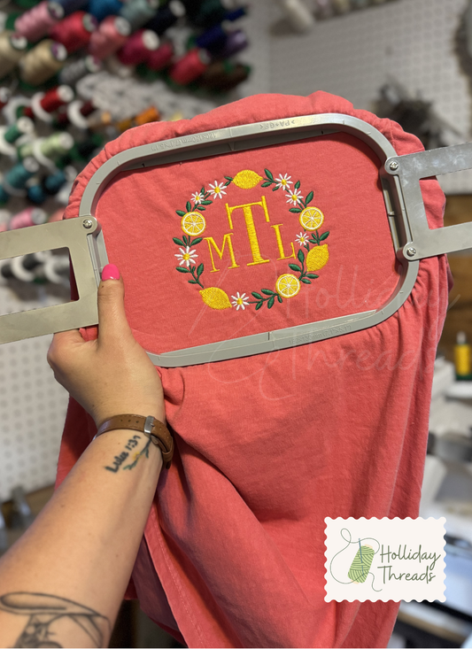Summer Lemons Monogram Tee