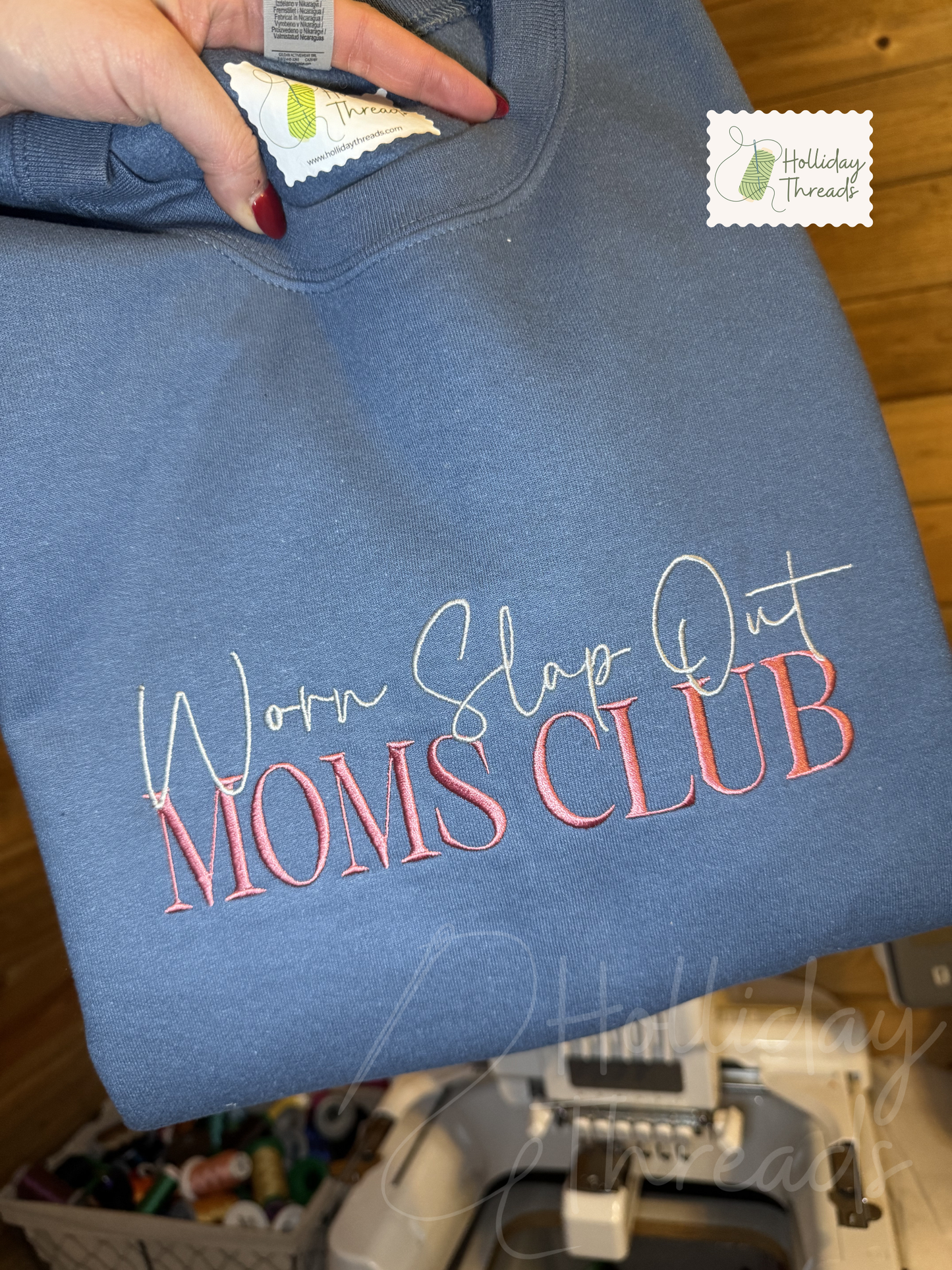 Worn Slap Out Mom's Club Sweatshirt