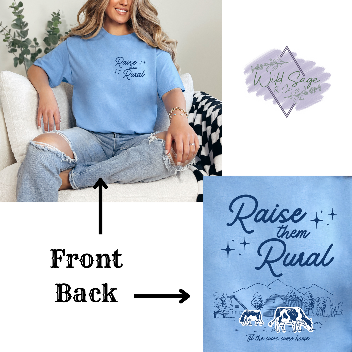 Raise Them Rural Tee with Pocket