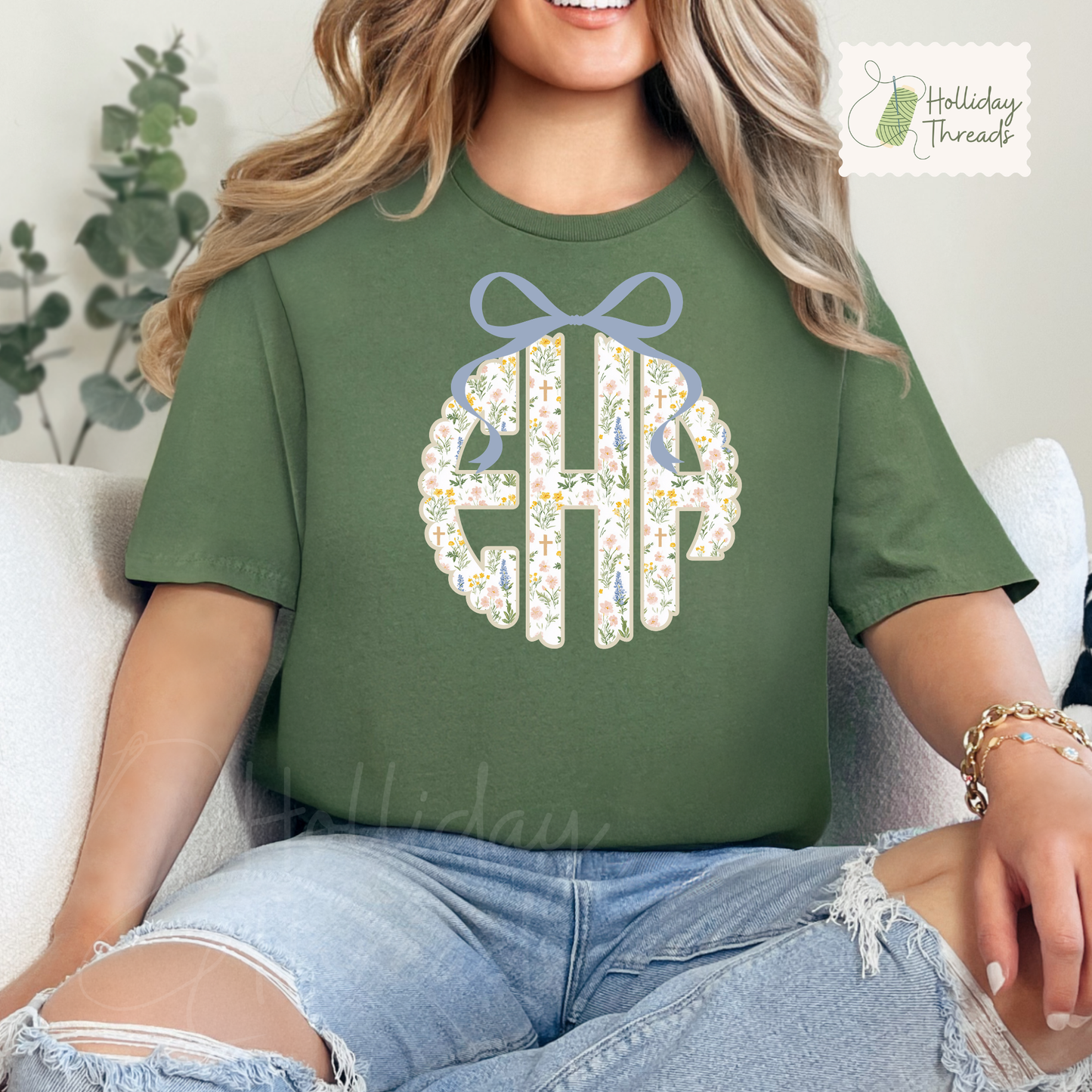 Easter Monogram Tee | Full Chest