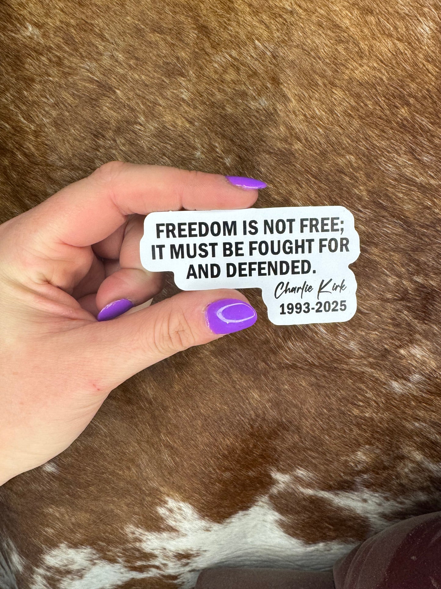 Freedom is Not Free Sticker