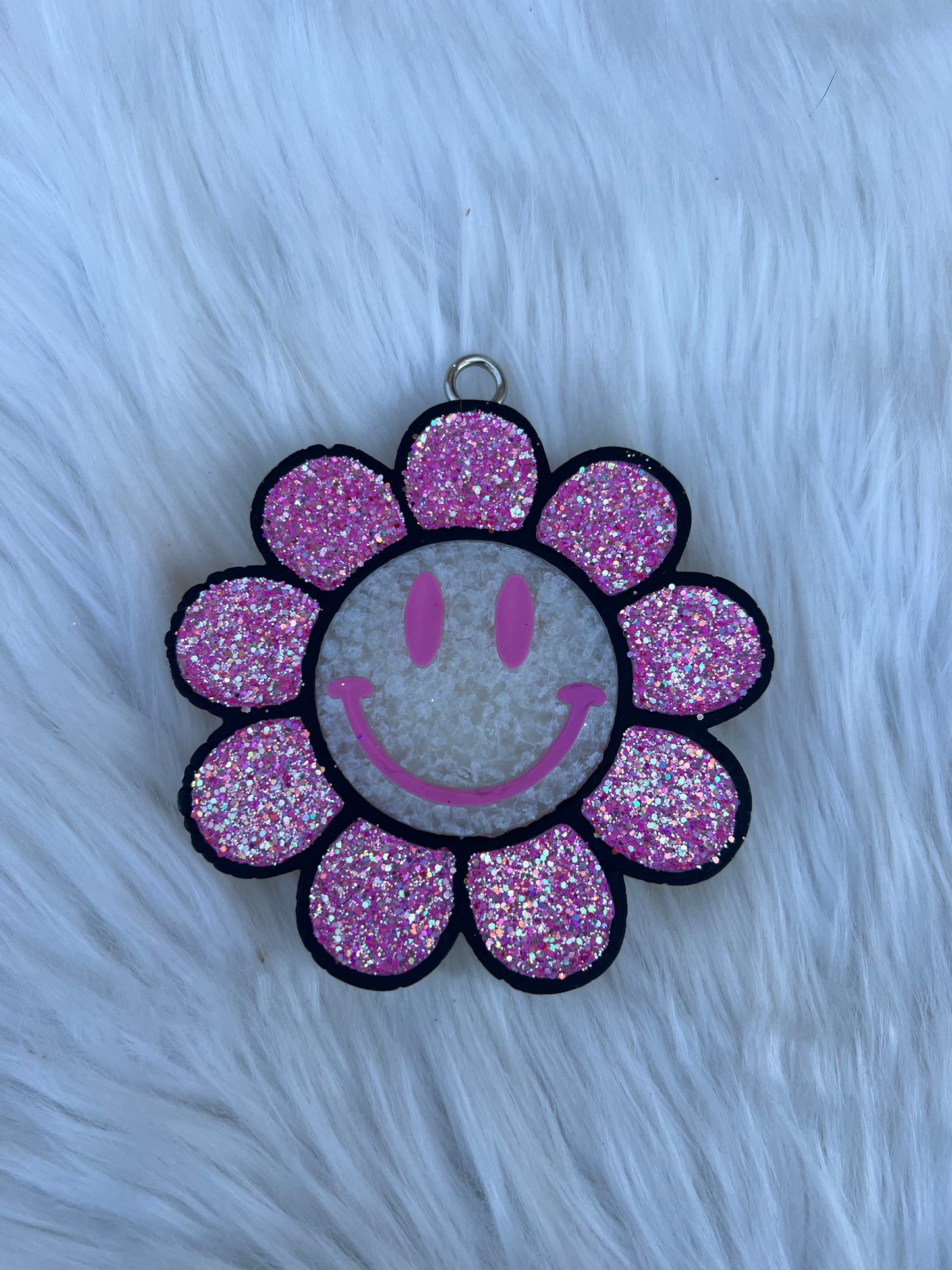 Daisy Smiley Car Freshie (scent in description)