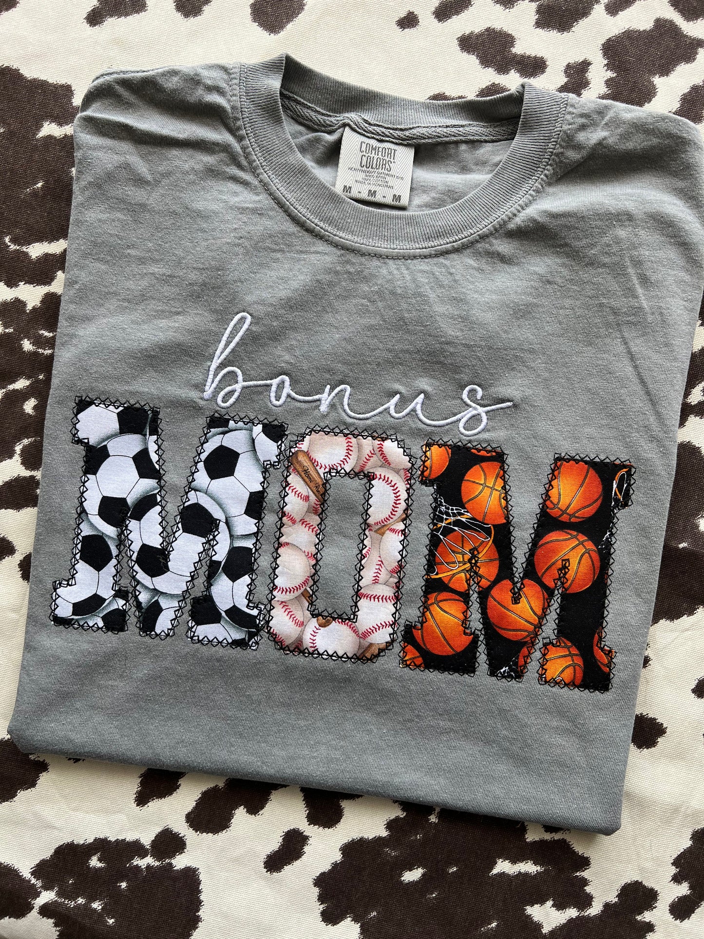 Sports Mom Embroidered Tee | Customizable