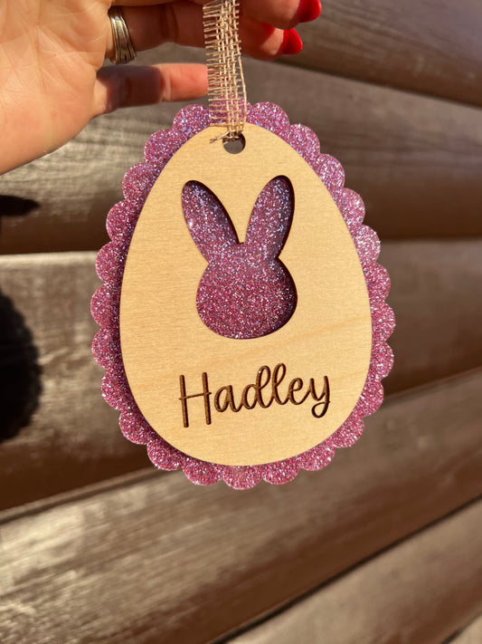 Scalloped Easter Basket Tags