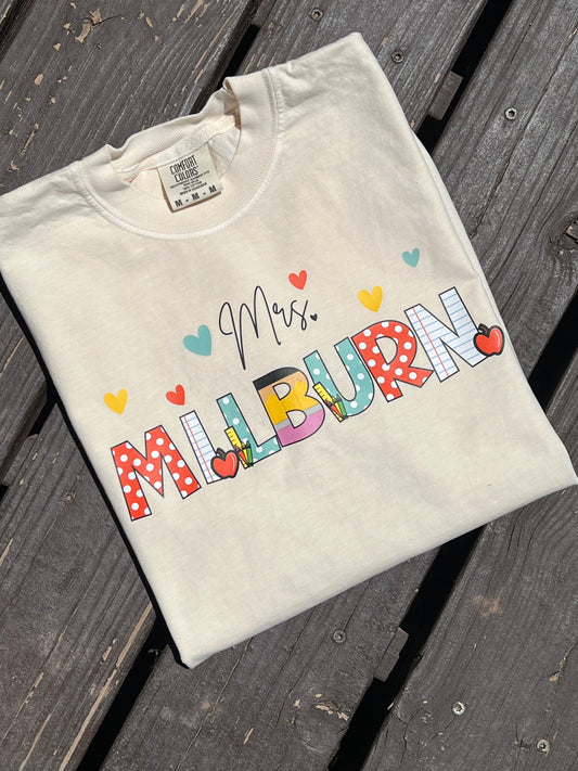 Teacher Name Graphic Tee | CUSTOM