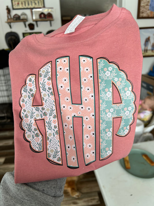 Spring Time Monogram Tee