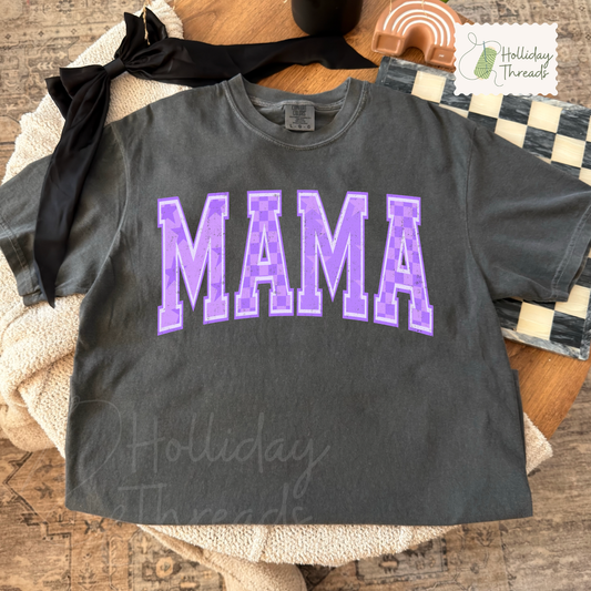 Mama Tee | Purple on Pepper