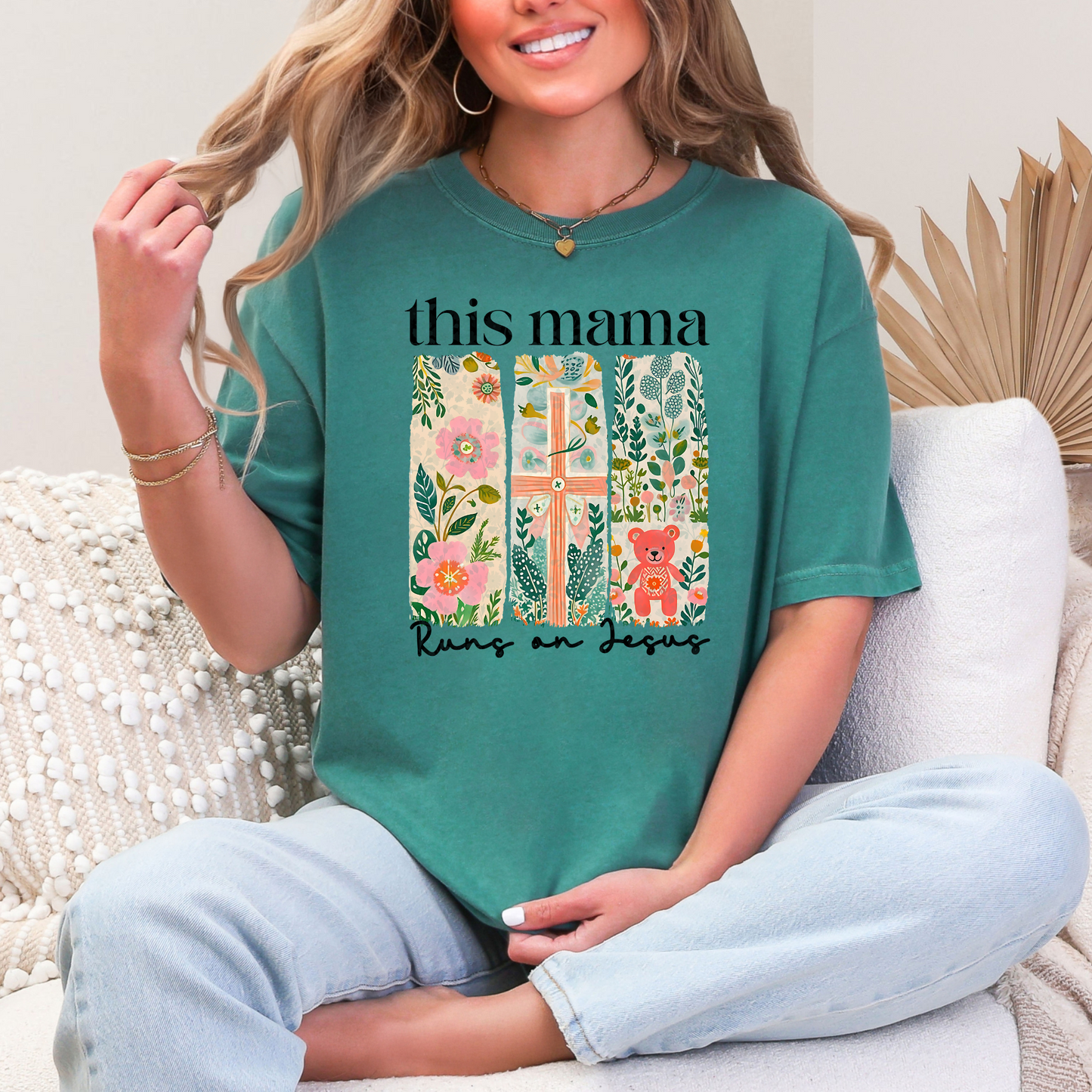 This Mama Runs On Jesus Tee