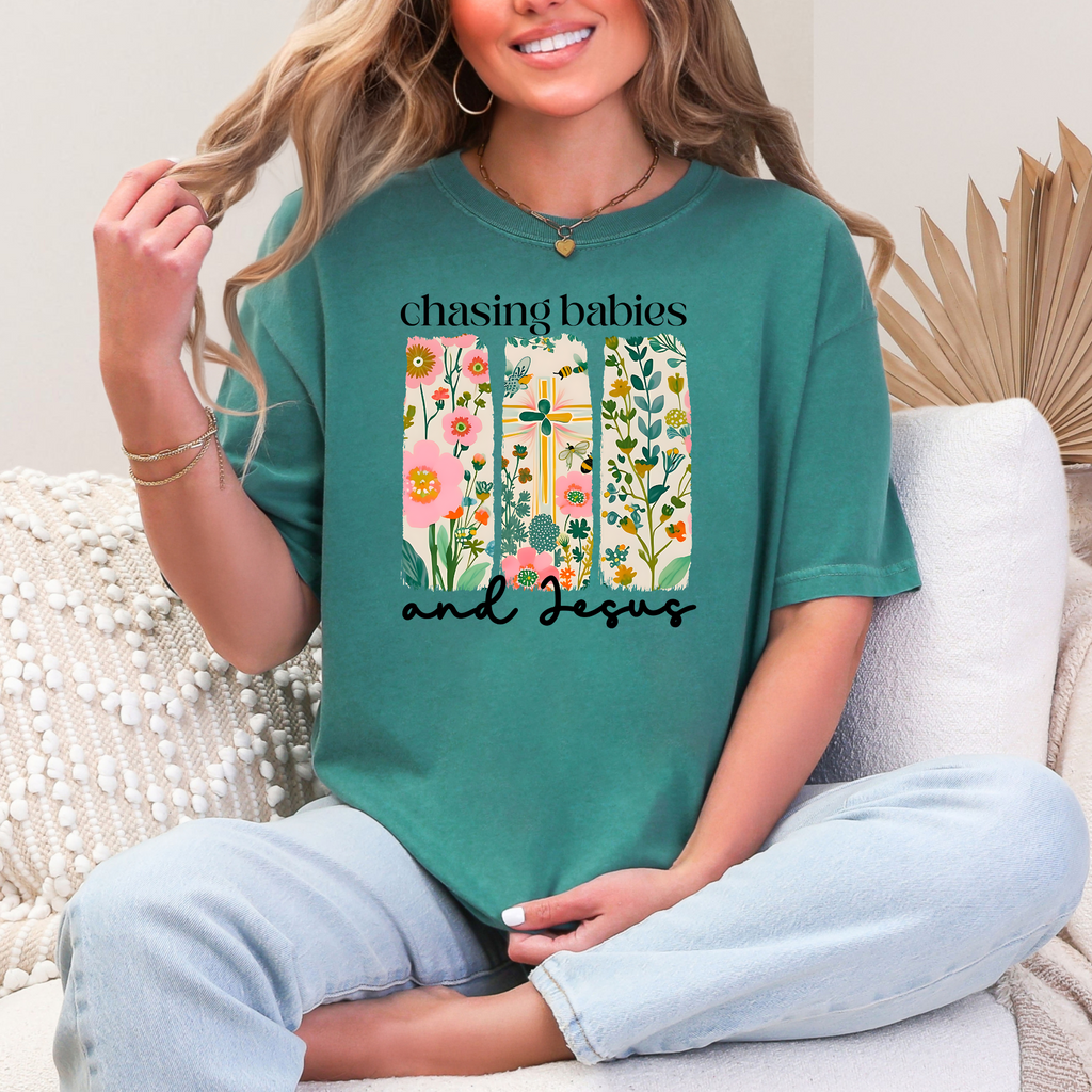 Chasing Babies & Jesus Tee