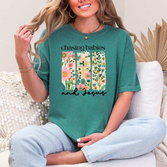 Chasing Babies & Jesus Tee