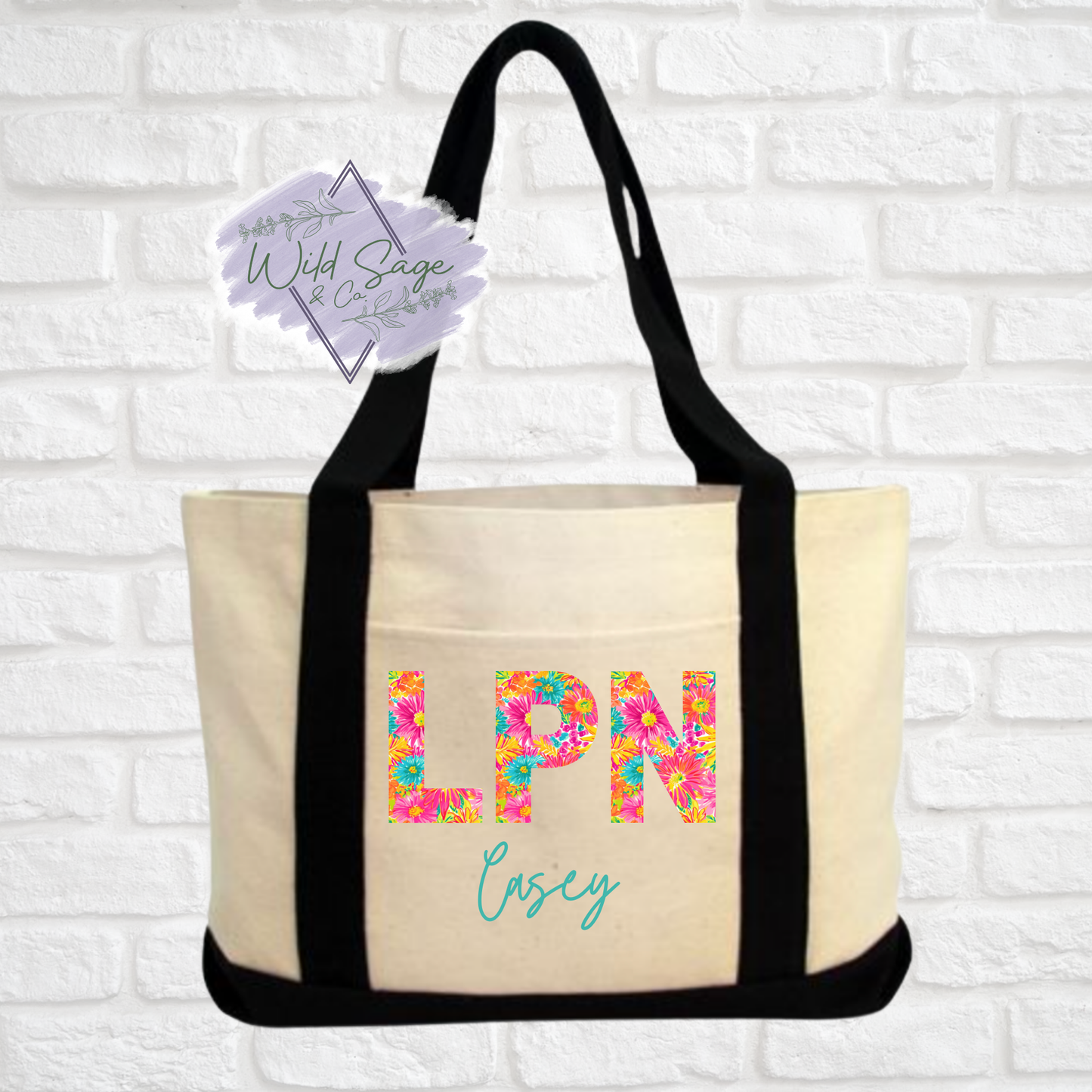 LPN Floral Canvas Bag