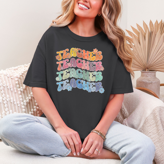 Teacher Distressed Tee