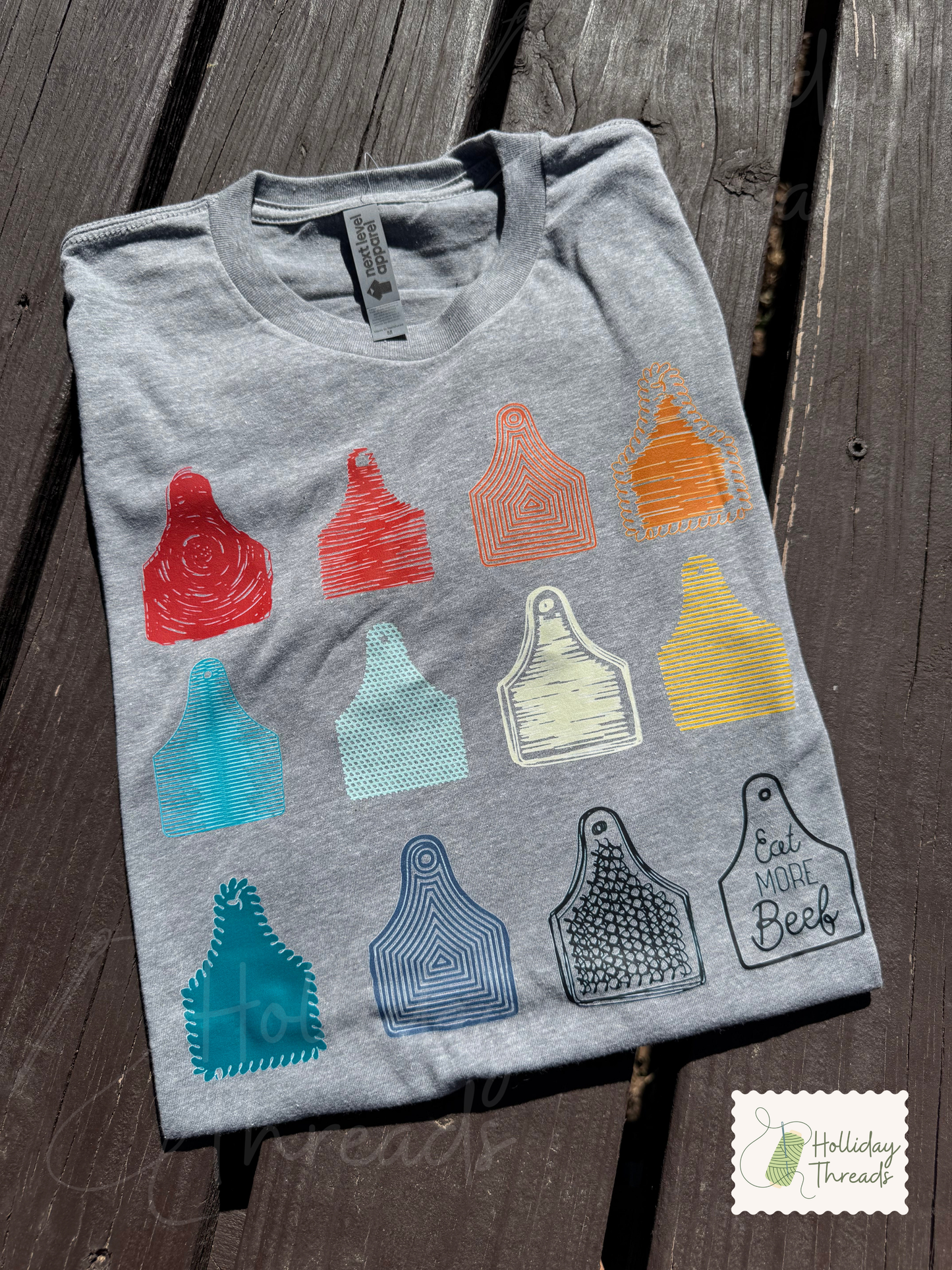 Eat Beef Eartags Tee