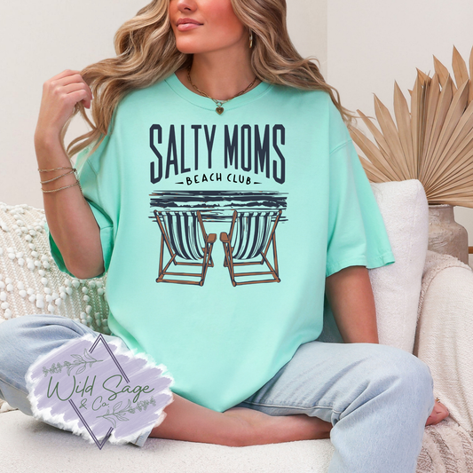 Salty Moms Beach Club Tee