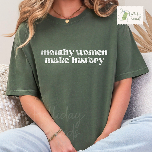 Mouthy Women Tee | Moss