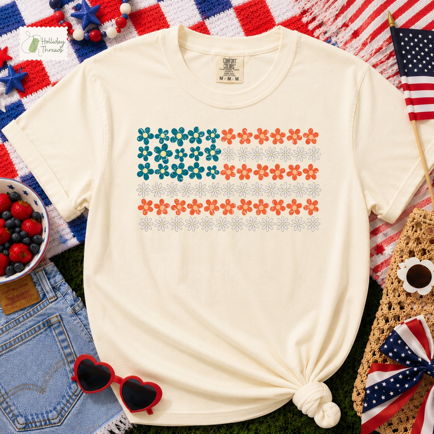 Floral Flag Tee