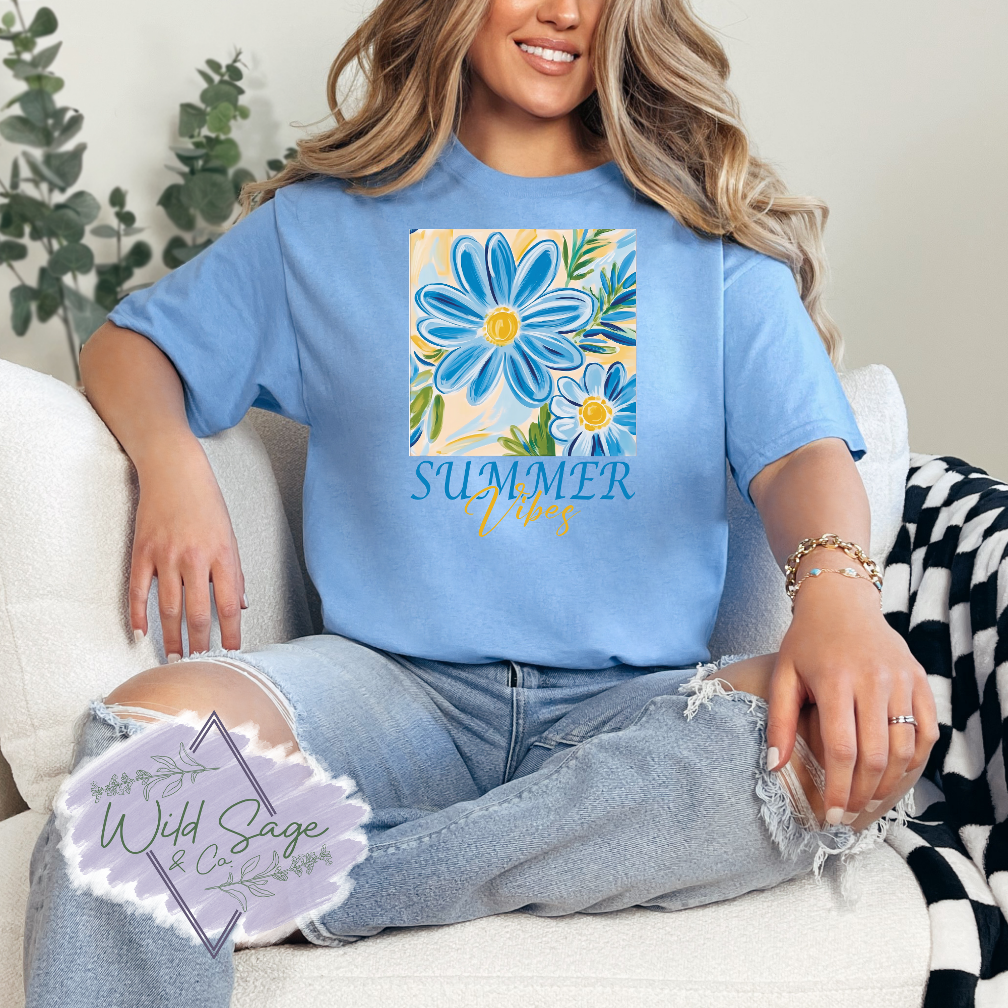 Summer Vibes Floral Tee