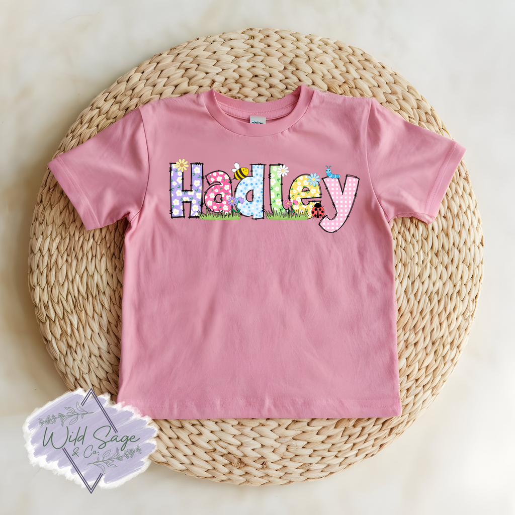 CUSTOM Springtime Name Tee