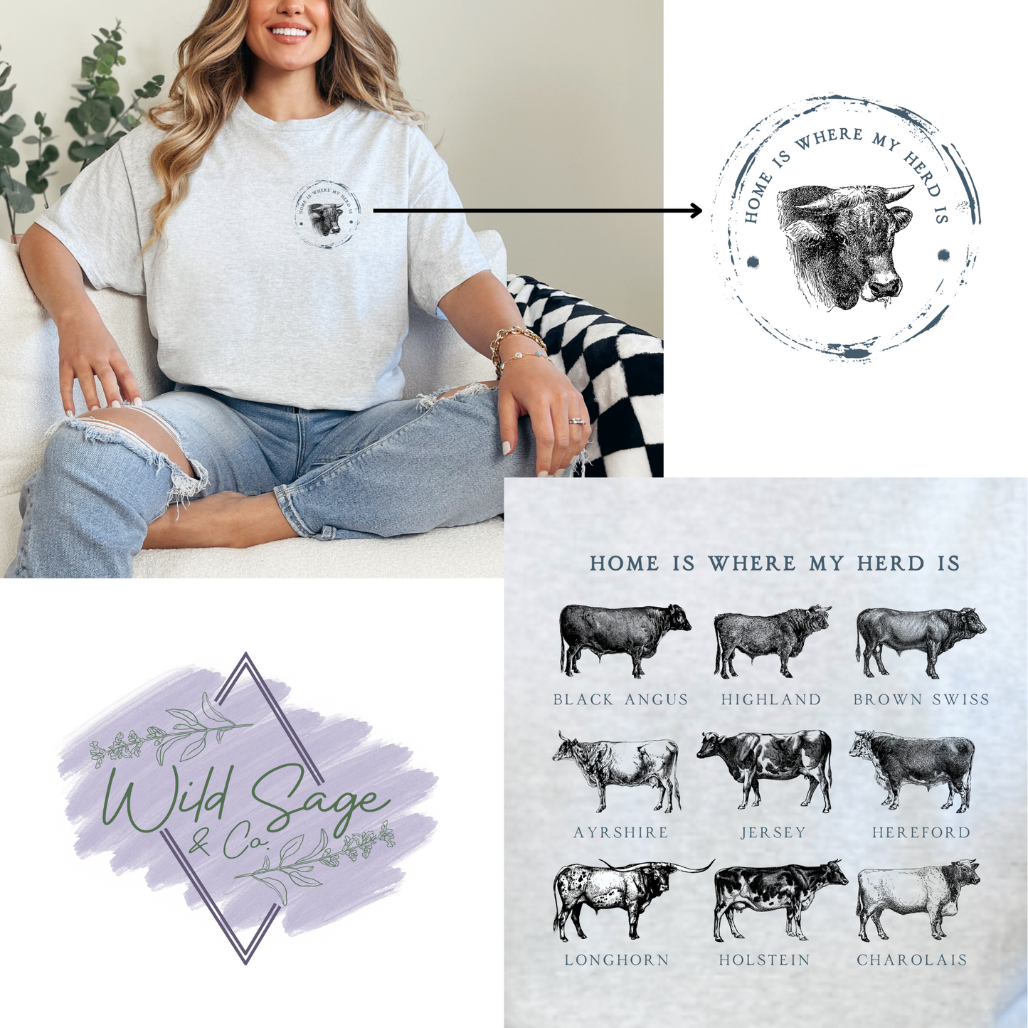 Home is Where My Herd is Tee