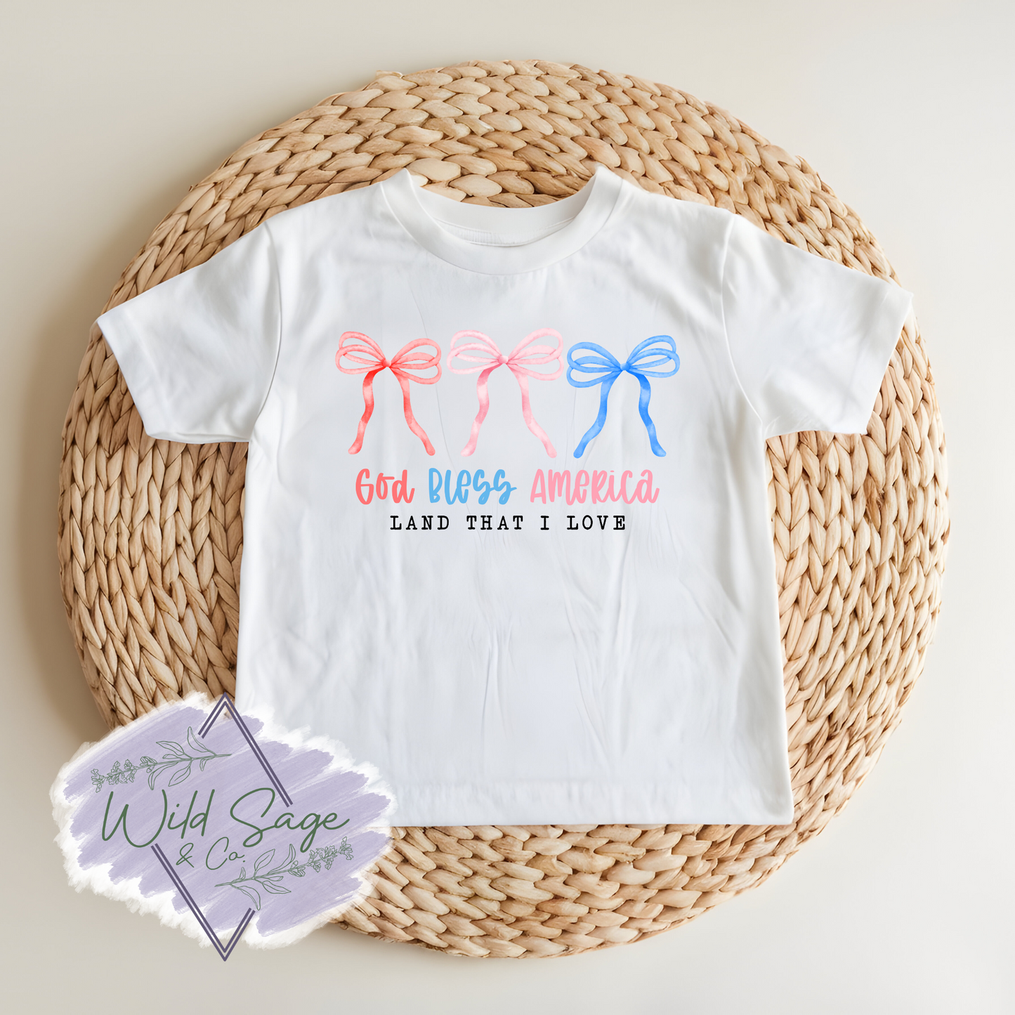 God Bless America Bows Tee