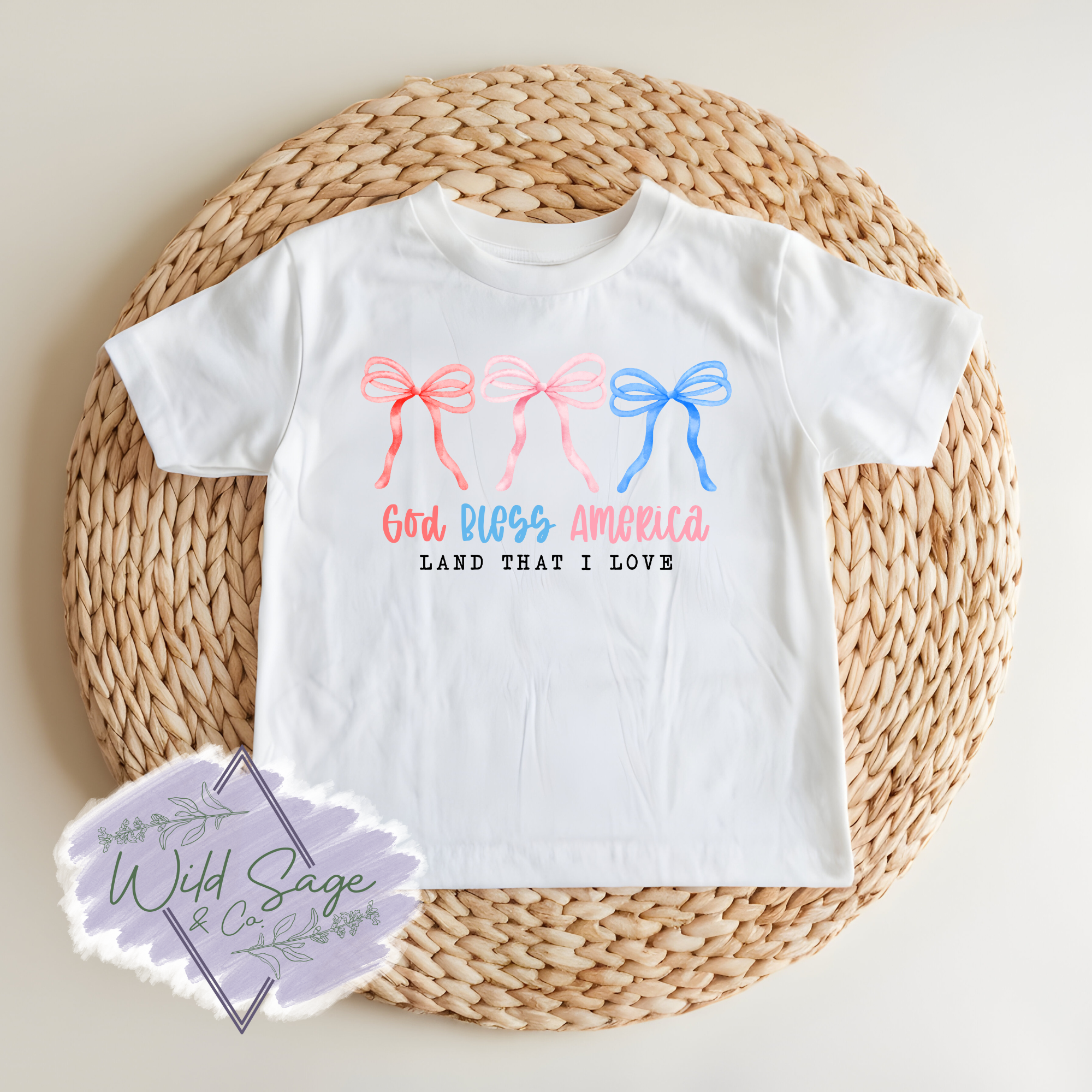 God Bless America Bows Tee