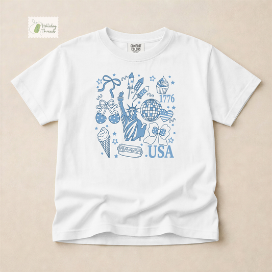 July 4th Collage Tee | Youth