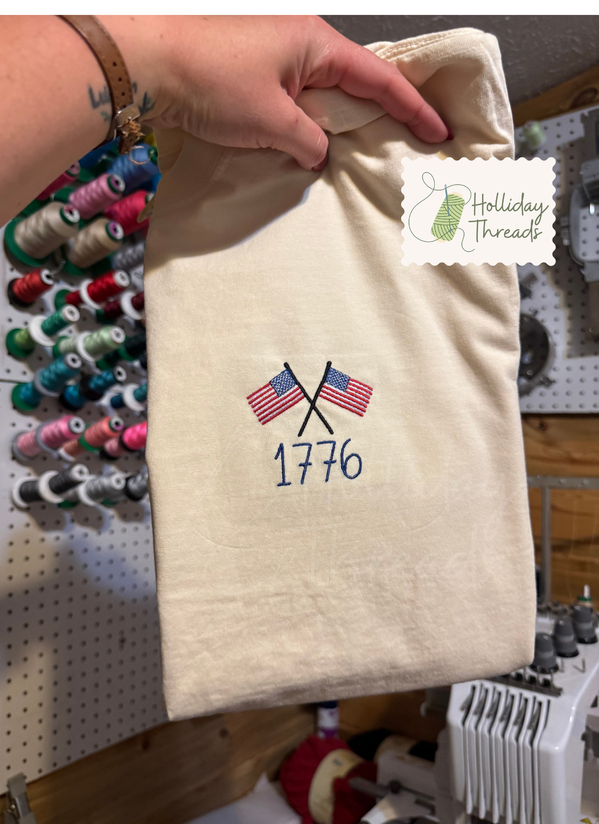 1776 Embroidered Tee