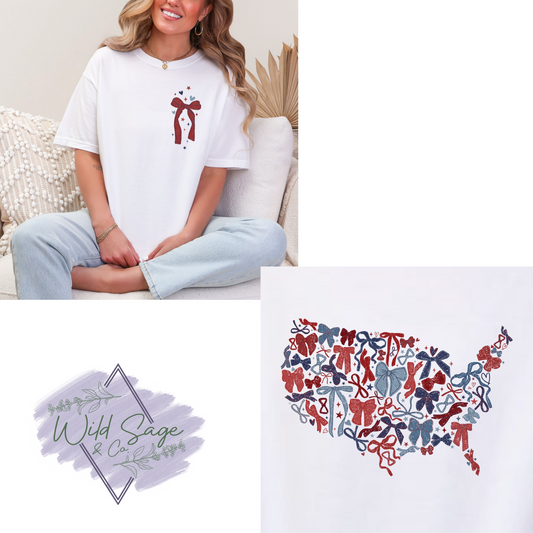 USA Bow Tee (with Pocket)