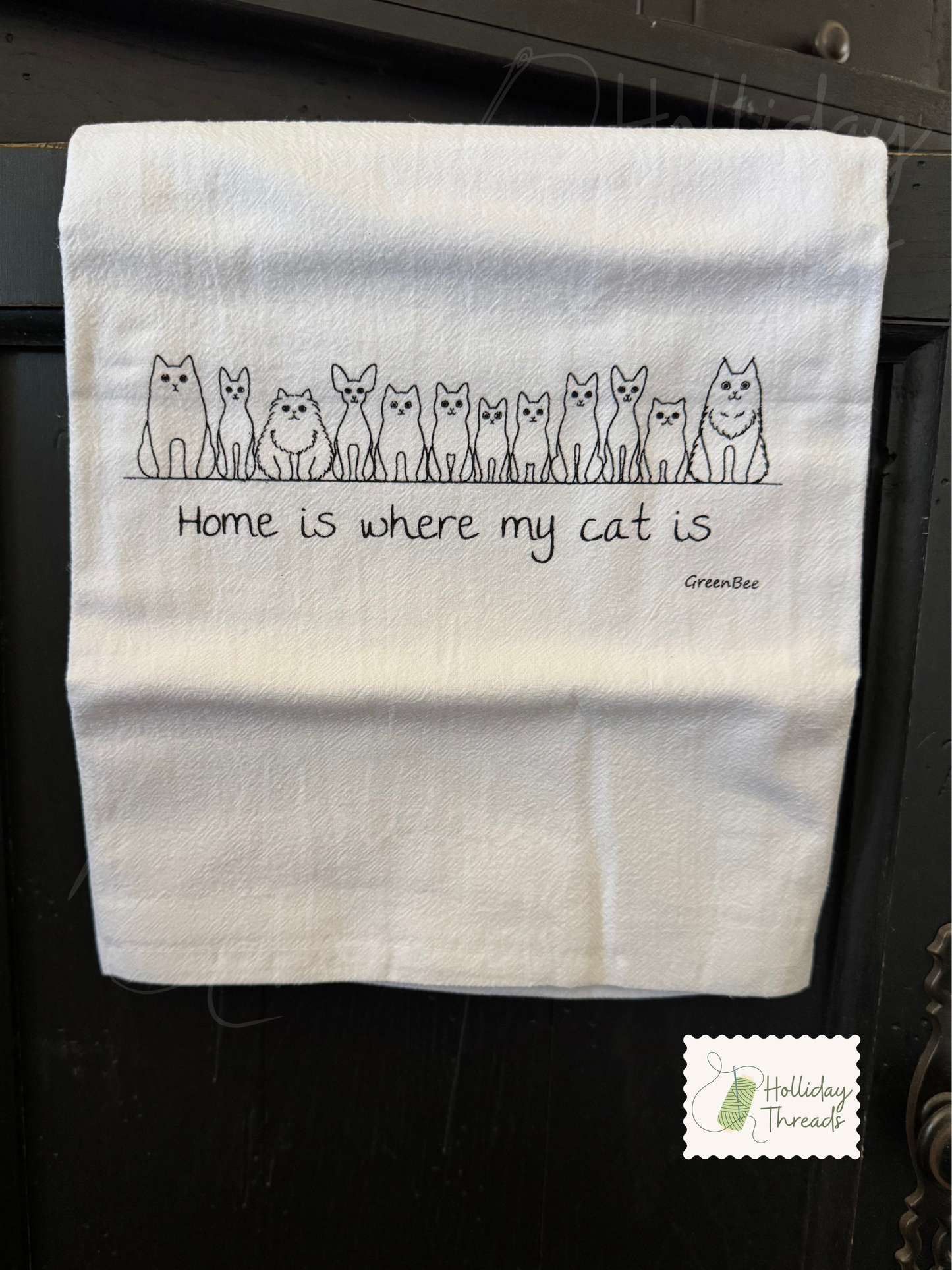 Where My Cat Is Dishtowel