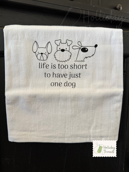 Just One Dog Dishtowel
