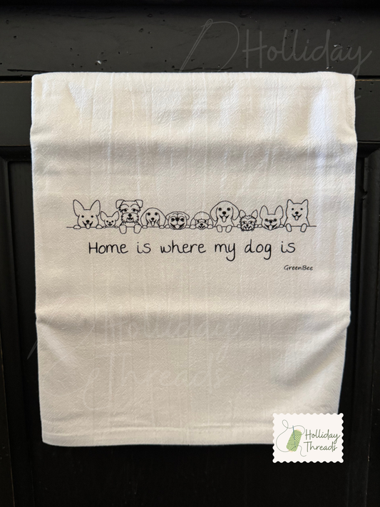 Where My Dog Is Dishtowel