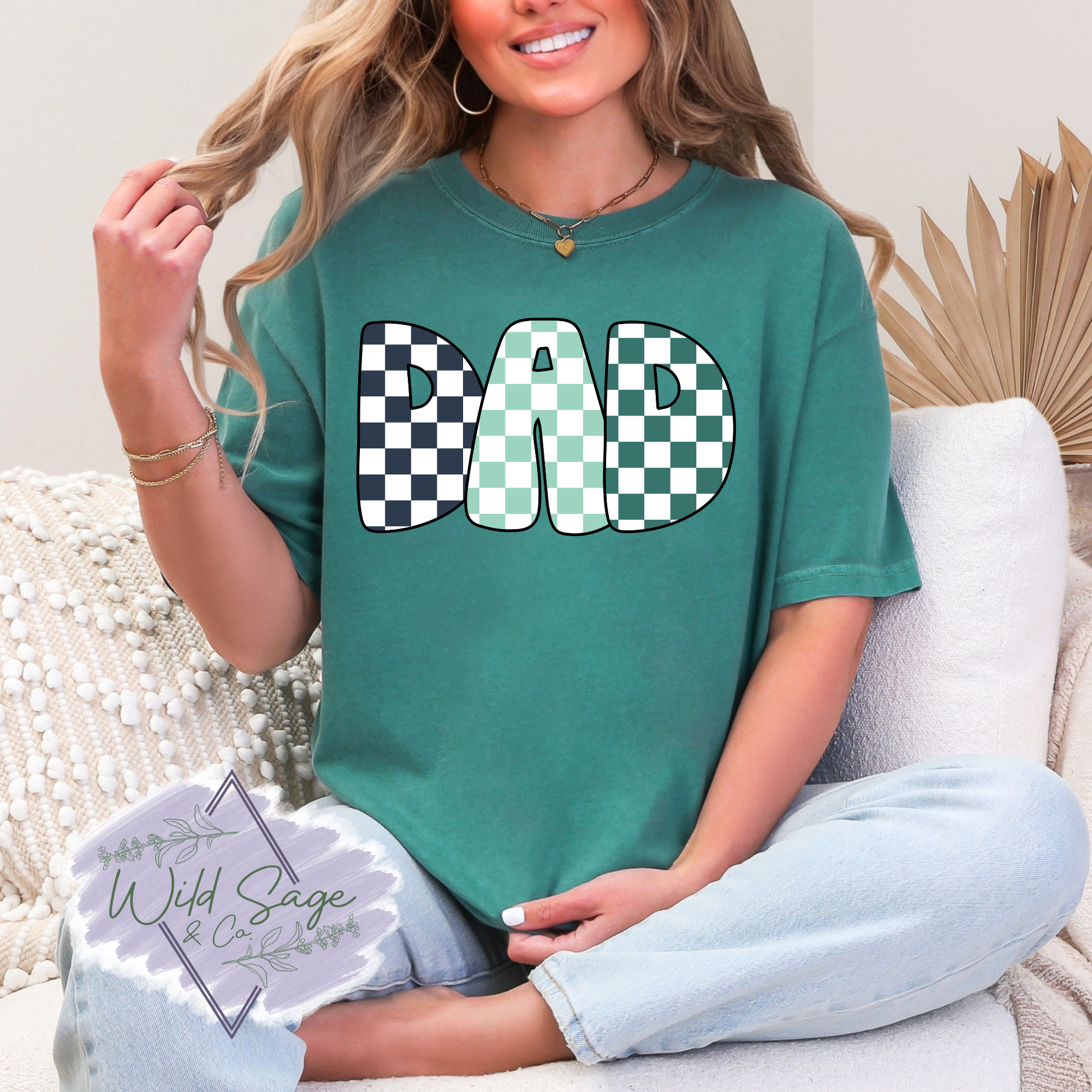 Checkered Dad Tee