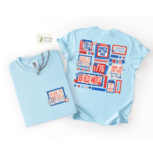 Patriotic Stamps Tee | Youth