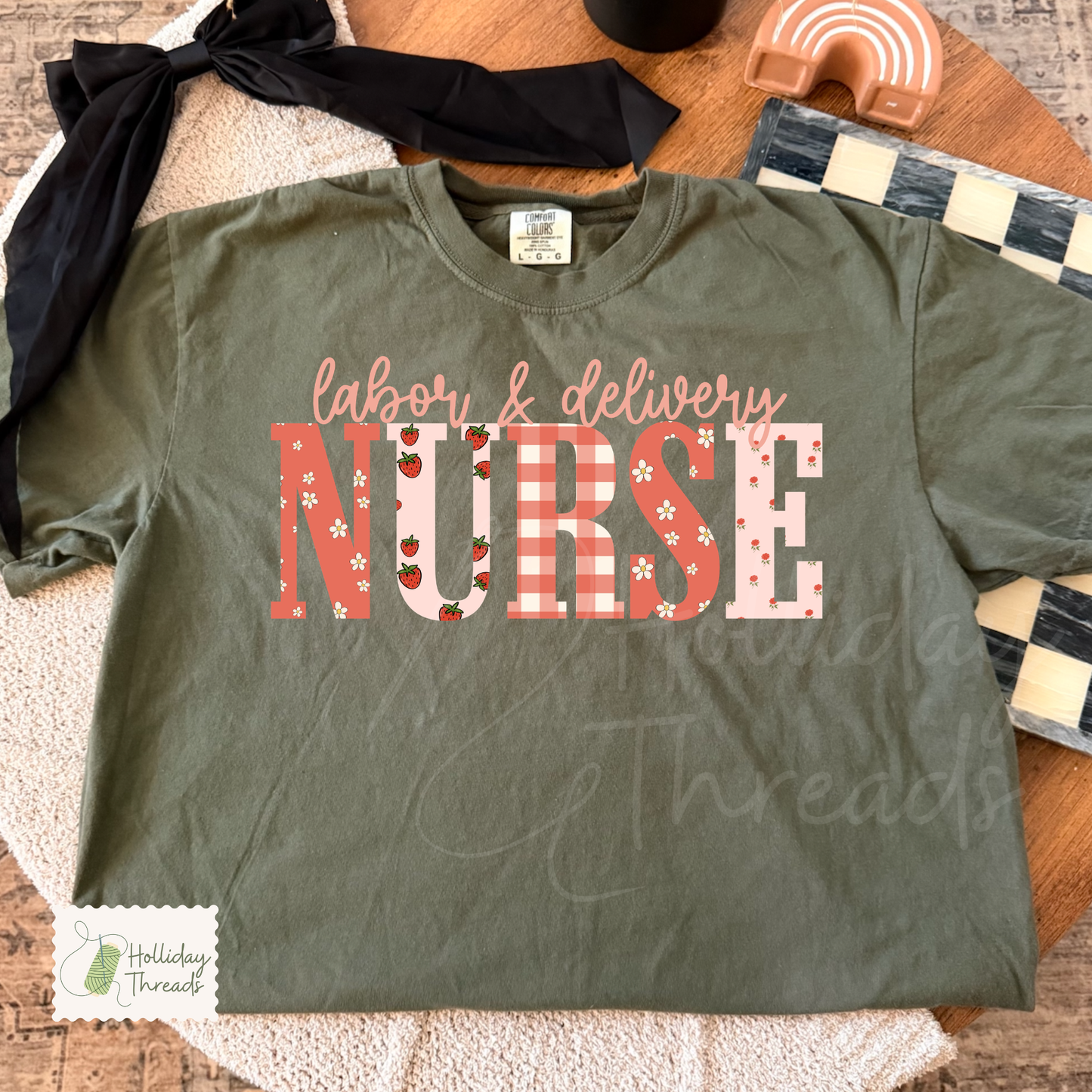 Nurse Strawberries Tee | CUSTOM