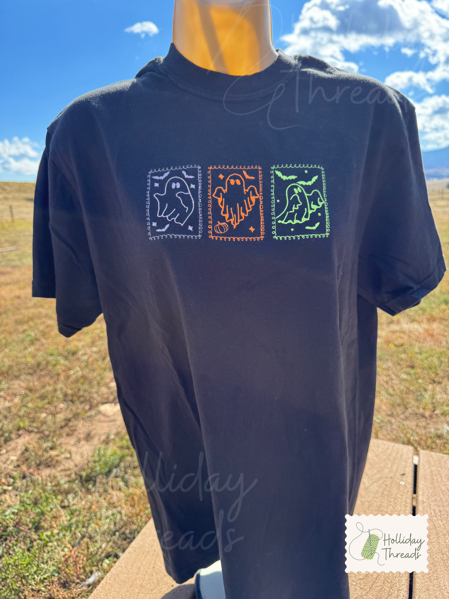 Ghost Stamps Embroidered Tee