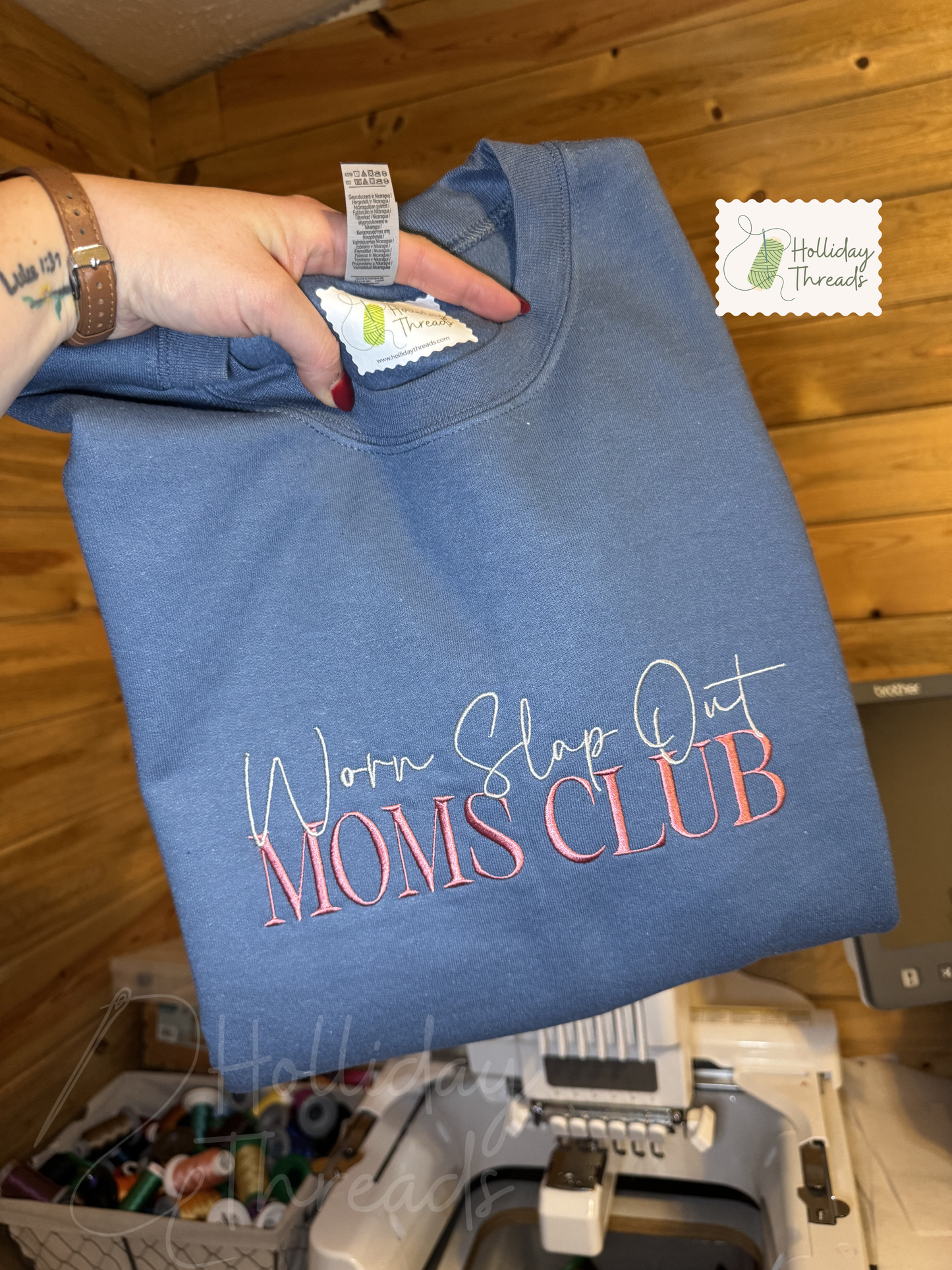 Worn Slap Out Mom's Club Sweatshirt