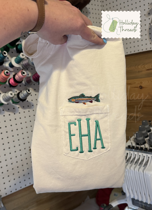 Fish Monogram Pocket Tee