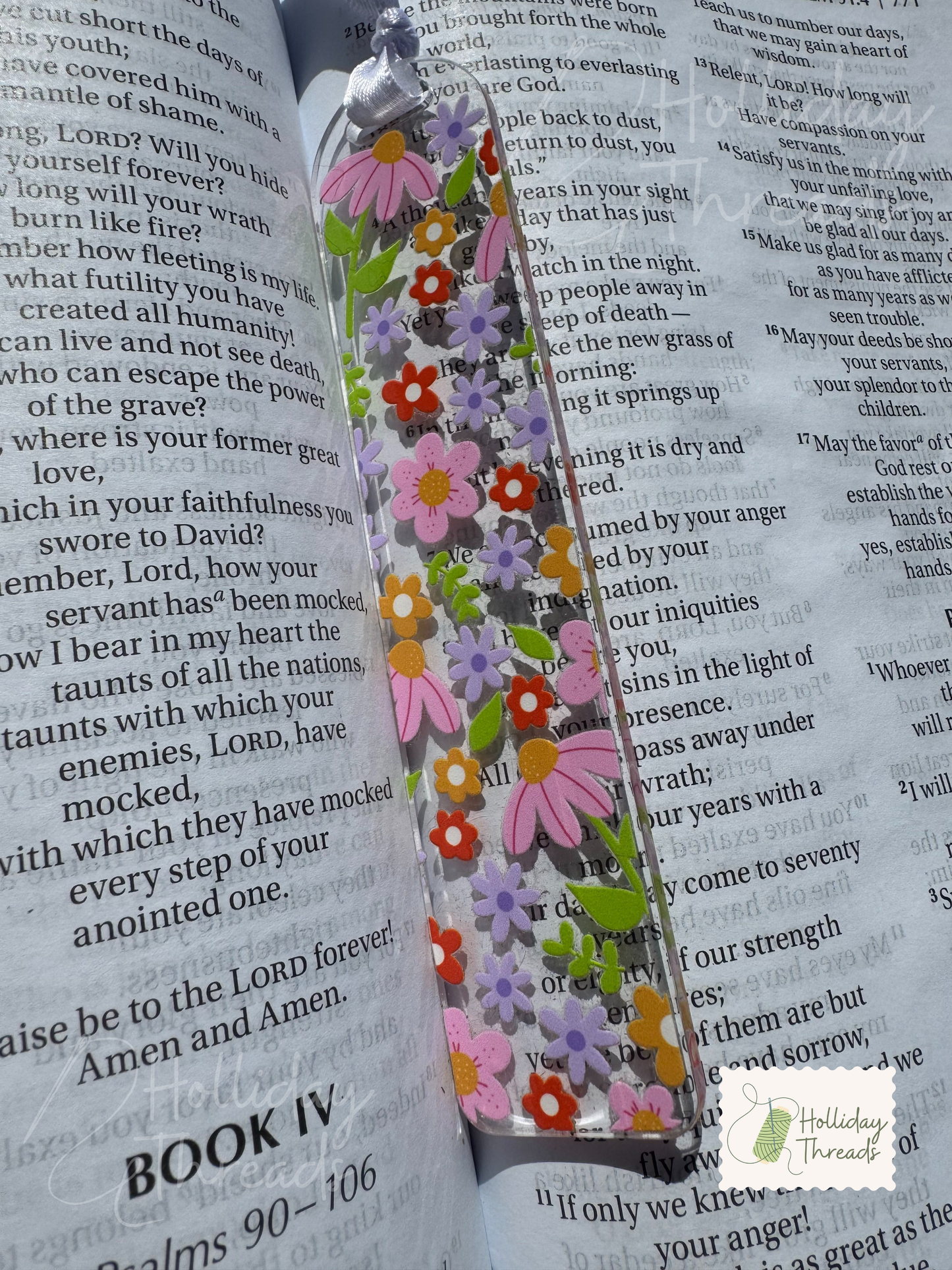 Wildflower Acrylic Bookmark