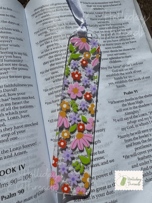 Wildflower Acrylic Bookmark