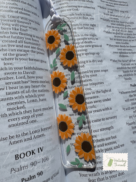 Sunflower Acrylic Bookmark