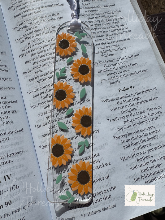 Sunflower Acrylic Bookmark