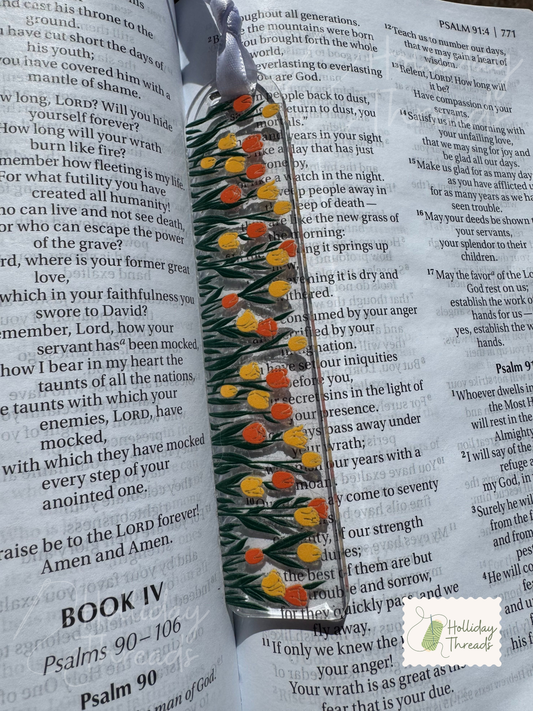 Spring Tulips Acrylic Bookmark