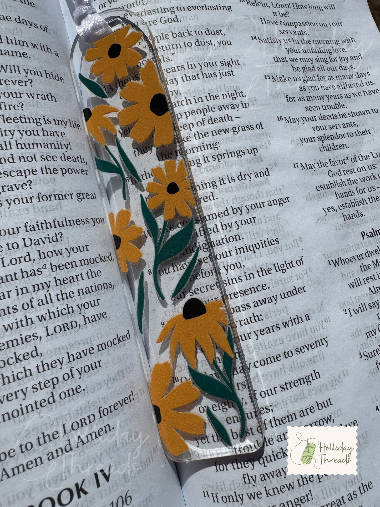 Blooming Acrylic Bookmark
