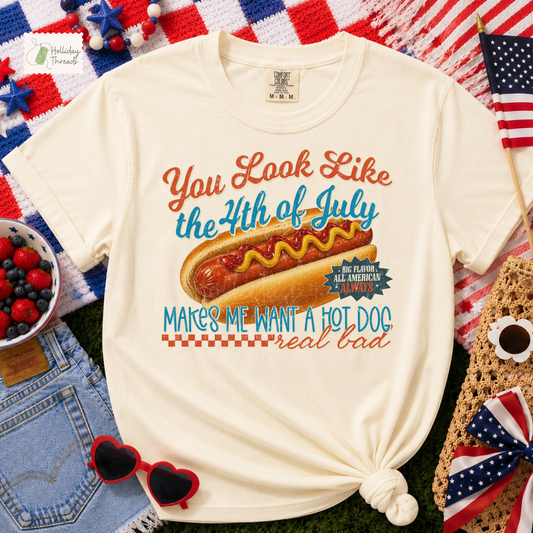 4th of July Hot Dog Tee